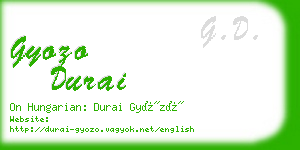 gyozo durai business card